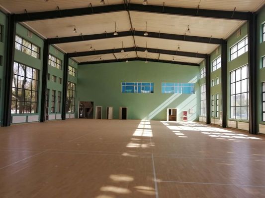 Vorgefertigte Stahlstruktur Badmintonhalle Q235B Q355B Material