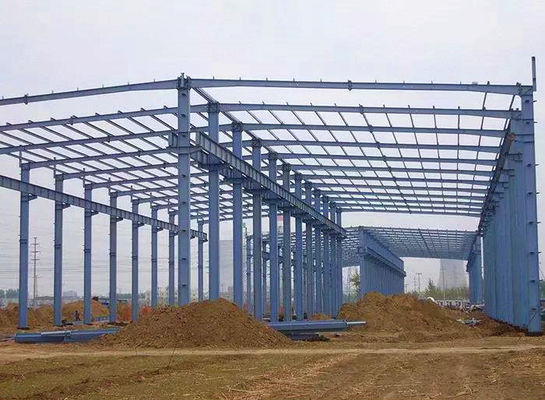 Vorfabriziertes Stahlrahmenkonstruktions-Metallgebäude/Stahlgebäude-Aufrichtungs-Werkstatt