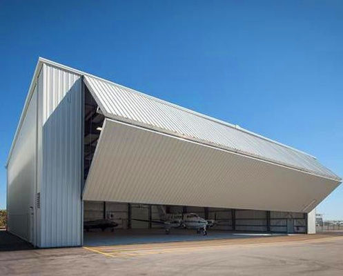 Vorübergehende Flugzeug-Hangar-Stahlkonstruktions-Gebäude mit Aufzug--Obentür