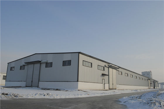 Verzinkte/gefärbte Stahlkonstruktion Vorgefertigte Lagerhalle Stahlrahmenbau Werkstatt