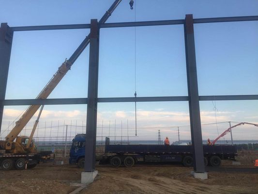 H-Abschnitt Stahlvorgefertigtes Lagerhaus Gebäude Warmgewalzt Verzinktes Wirtschaftliches Industriegewicht Leichtes Großspannweite