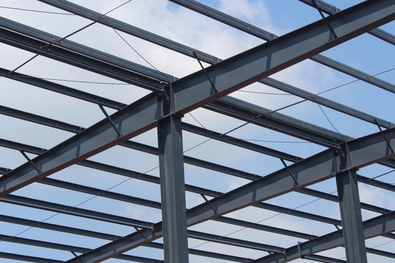 Schnelle Installation Stahlrahmen Leichtes Gewicht Vormontiertes Portalrahmen Gewerbliches Gebäude Stahlkonstruktion Werkstatt