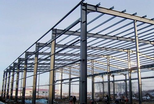 Beschichtete Industrievorfertigung / vorgefertigte Stahlkonstruktion Gebäude Leichtstahl Wärmedämmungswerkstatt