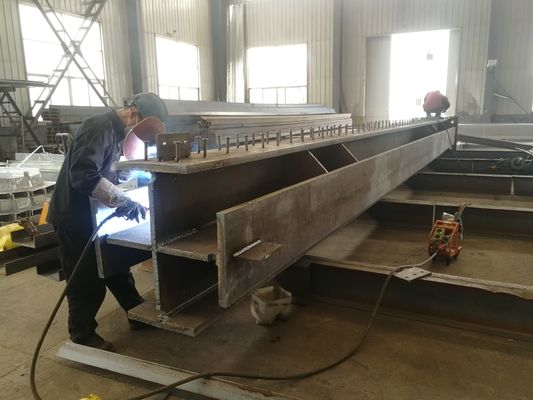 Vorgefertigter Stahl-H-Träger, lackiert oder verzinkt, Q235B Q355B