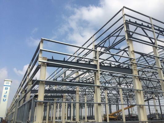 Vorgefertigte Stahlkonstruktion Werkstatt Leichtstahl Industriefabrik Lagerhaus