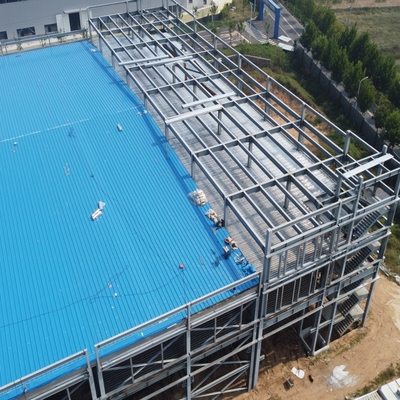 Custom Prefab Stahlwerkstatt mit Mezzanine und Kran Optionen