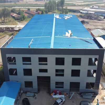 Vorgefertigte Stahlwerkstatt mit H-Abschnittsbalken und Sandwichplatten