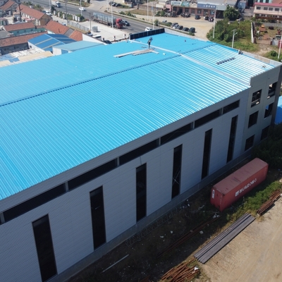 Kundenspezifisches Stahlkonstruktionslager mit vorgefertigten Elementen, 30.000 m², wartungsarm