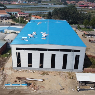 Große Stahlhallenkonstruktion für Logistikgebäude