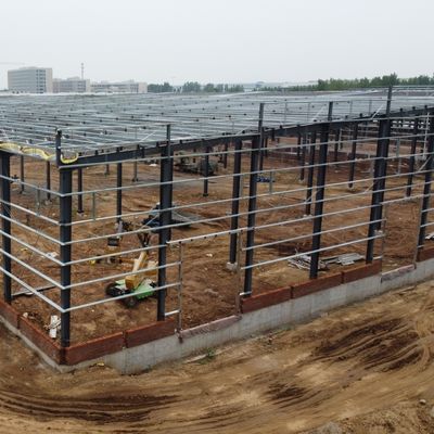 Vorgefertigtes Stahlkonstruktionslager mit H-Trägern und PPGI-Verkleidung