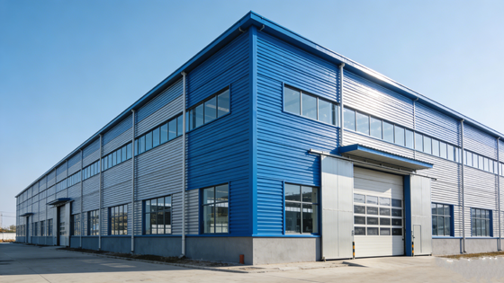 Robustes, modernes, vorgefertigtes, industrielles Stahlkonstruktionslager für die Fabrik