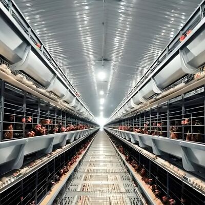 Vorgefertigte Stahlisolierte Handelsbroiler/Layer-Flügelhaus