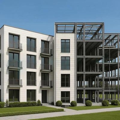 Mehrgeschossiges seismisch-beständiges, vorgefertigtes, mit Schrauben verbundenes Stahlkonstrukt