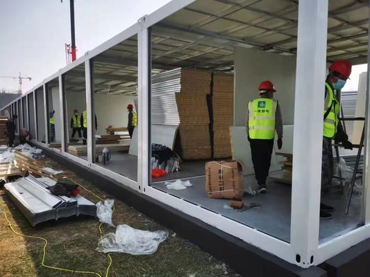 Feuerverzinktes Stahl-Fertigcontainerhaus mit EPS-Sandwichplatten